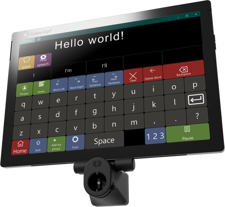 A screenshot of an iPad displaying various options on the app.